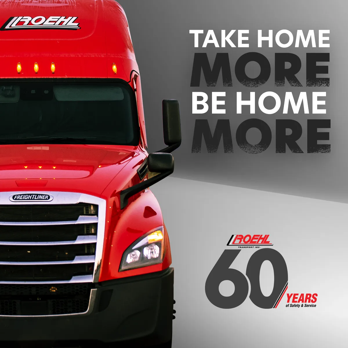 Roehl truck on a gray background