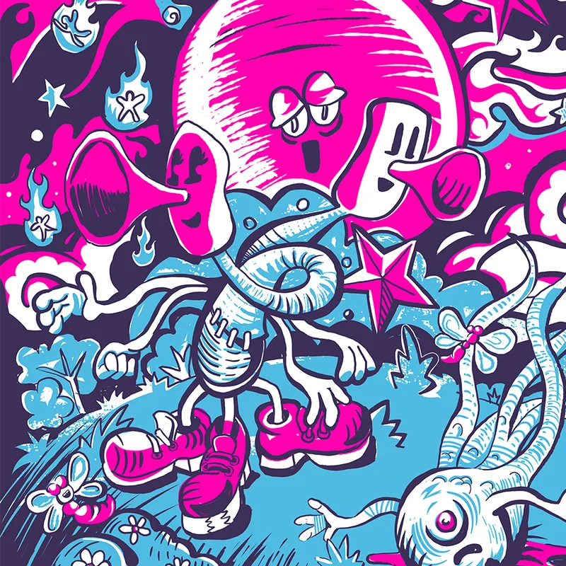 A creature with a horn for a nose.