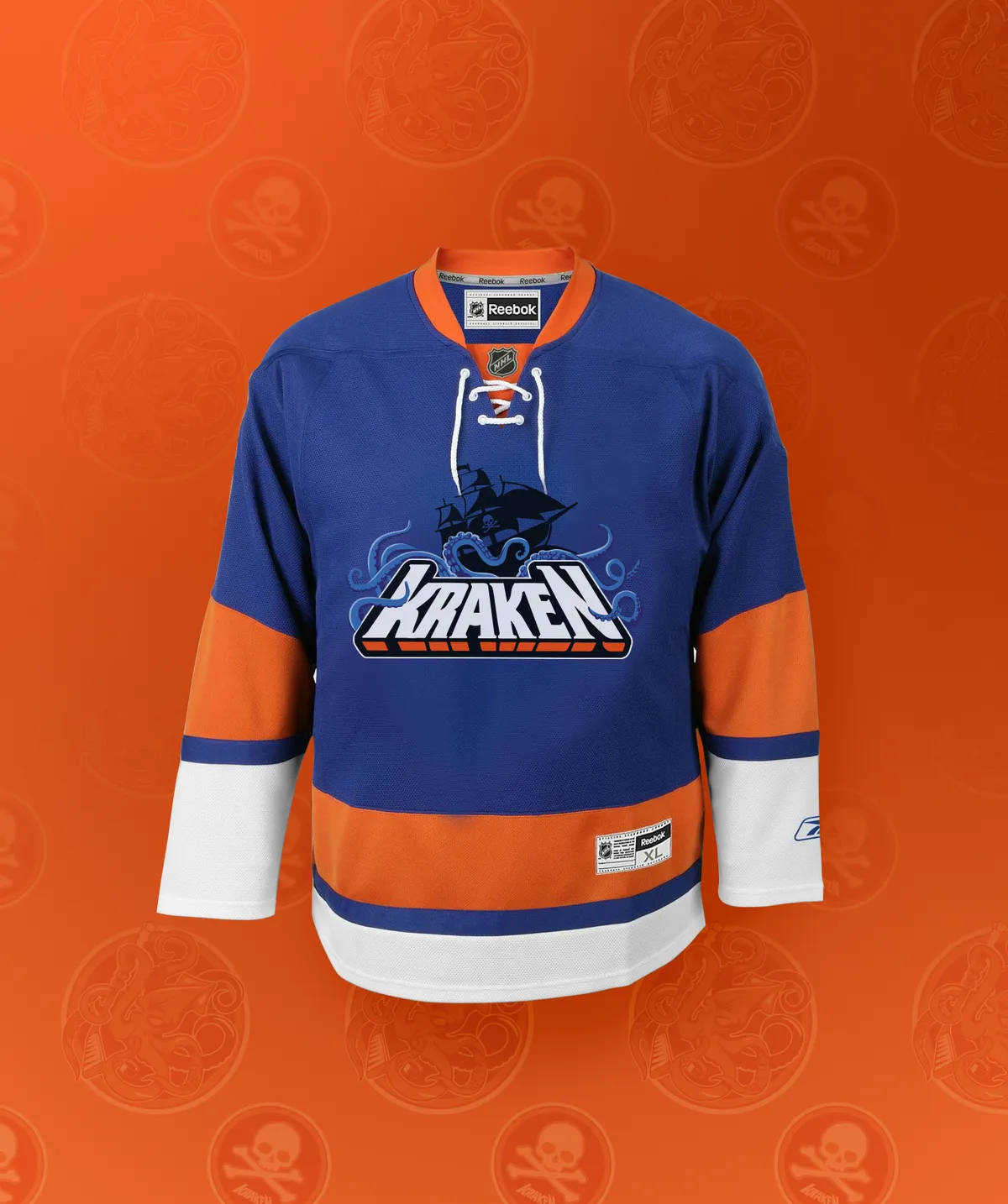 Mockup of a custom sports jersey